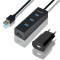 USB-хаб AXAGON 4-Port USB-A 3.0 Charging Hub w/Power Adapter