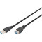 Кабель-подовжувач DIGITUS USB3.0 AM/AF 1.8м Black (AK-300203-018-S)