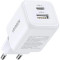 Зарядний пристрій UGREEN X514 20W 1xUSB-C, 1xUSB-A GaN Fast Charger White (65006)