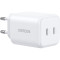 Зарядное устройство UGREEN X526 45W 2xUSB-C GaN Fast Charger White (65154)