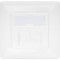Розетка настінна DIGITUS 2xRJ-45 Cat.6a STP White (DN-9007-1)