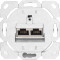 Розетка настінна DIGITUS 2xRJ-45 Cat.6a STP White (DN-9007-1)
