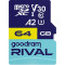 Карта памяти GOODRAM microSDXC Rival M2AA 64GB UHS-I U3 V30 A2 Class 10 + SD-adapter (GGSM2AA-0640R12)
