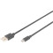 Кабель DIGITUS USB2.0 AM/Micro-BM 1.8м (AK-300110-018-S)