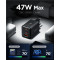 Зарядное устройство SPIGEN Essential 47W Wall Charger 2xUSB-C, 1xUSB-A Black (ACH09465)