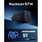 Зарядное устройство SPIGEN Essential 67W Wall Charger 2xUSB-C, 1xUSB-A Black (ACH09458)
