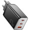 Зарядное устройство ESSAGER 67W GaN Travel Charger 2C+1A Black (ECT67W-LJB01-Z)