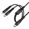 Кабель HOCO X123 Victory 2-in-1 Type-C to Type-C/Lightning 1м Black