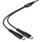 Кабель HOCO X123 Victory 2-in-1 Type-C to Type-C/Type-C 1м Black