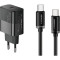 Зарядное устройство ESSAGER GaN PD30W Travel Charger Black w/Type-C cable (E30JSB1-SYTT1-T)
