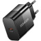 Зарядное устройство ESSAGER GaN PD30W Travel Charger Black w/Type-C cable (E30JSB1-SYTT1-T)