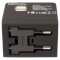 Универсальный сетевой переходник POWERPLANT Universal travel adapter with USB Black (DV00DV5067)