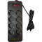 Мережевий фільтр XOKO SP-8-4-2 (F34U) Black, 8 розеток, 2xUSB-C, 4xUSB, 2м