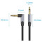 Кабель VENTION Male to Male Angled Audio Cable mini-jack 3.5mm 1м Black (BANHF)