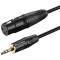 Кабель микрофонный CABLETIME mini-jack 3.5 mm - XLR 1м Black (CF42H)
