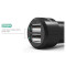 Автомобильное зарядное устройство RAVPOWER Metal Dual USB Car Charger 24W 4.8A with iSmart 2.0 Charging Tech Black (RP-VC006)