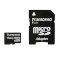 Карта памяти TRANSCEND microSDHC 16GB Class 4 + SD-adapter (TS16GUSDHC4)