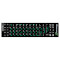 Наліпки на клавіатуру GRAND-X чорні із зеленими літерами, EN/UA/RU (GXDPGW)