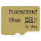 Карта пам'яті TRANSCEND microSDHC 500S 16GB UHS-I U3 V30 Class 10 + SD-adapter (TS16GUSD500S)