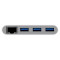 Порт-репликатор MACALLY USB-C to USB-A Hub with Ethernet Adapter (UCHUB3GB)