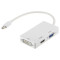 Адаптер POWERPLANT Mini DisplayPort - DVI/VGA/HDMI 0.2м White (CA910946)