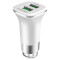 Автомобільний зарядний пристрій LDNIO 2xUSB-A, 3A, 18W White w/Micro-USB cable (C301)