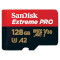Карта пам'яті SANDISK microSDXC Extreme Pro 128GB UHS-I U3 V30 A2 Class 10 + SD-adapter (SDSQXCY-128G-GN6MA)