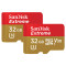 Набір з двох карт пам'яті SANDISK microSDHC Extreme 32GB UHS-I V30 A1 Class 10 + SD-adapter (SDSQXAF-032G-GN6AT)