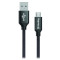 Кабель COLORWAY Nylon Braided USB to Micro-BM 2.1A 1м Black (CW-CBUM002-BK)