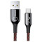 Кабель BASEUS C-shaped Light Intelligent Power-Off Cable for Type-C 1м Black (CATCD-01)