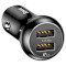 Автомобільний зарядний пристрій BASEUS Gentry Series Dual-U Quick Charge Car Charger Black (CCALL-GC01)