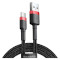 Кабель BASEUS Cafule Cable USB for Type-C 2м Red/Black (CATKLF-C91)