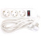 Сетевой фильтр POWERPLANT JY-1054 White, 3 розетки, 1.8м (PPSA10M18S3B)