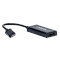 Адаптер POWERPLANT MHL Micro-USB - HDMI v1.3 0.15м Black (KD00AS1240)