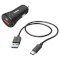 Автомобільний зарядний пристрій HAMA Car Charger Kit QC3.0 Black w/Type-C cable (00178394)