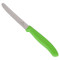 Нож кухонный для овощей VICTORINOX SwissClassic Serrated Green 110мм (6.7836.L114)