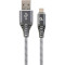 Кабель CABLEXPERT Premium Cotton Braided Micro-USB Space Gray/White 2м (CC-USB2B-AMMBM-2M-WB2)