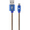 Кабель CABLEXPERT Premium Denim Micro-USB Blue 1м (CC-USB2J-AMMBM-1M-BL)