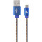 Кабель CABLEXPERT Premium Denim Micro-USB Blue 2м (CC-USB2J-AMMBM-2M-BL)