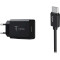 Зарядное устройство T-PHOX Mini 1xUSB-A, 2.4A Black w/Type-C cable (MINI(B)+TYPE-C)