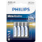 Батарейка PHILIPS Ultra Alkaline AAA 4шт/уп (LR03E4B/10)