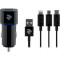 Автомобильное зарядное устройство 2E Car Charger 2xUSB-A, 4.8A Black w/3-in-1 cable (2E-ACR01-C3IN1)