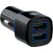 Автомобильное зарядное устройство 2E Car Charger 2xUSB-A, 4.8A Black w/3-in-1 cable (2E-ACR01-C3IN1)