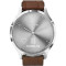 Смарт-часы GARMIN Vivomove HR Premium Silver Stainless Steel Case with Dark Brown Embossed Italian Leather Band