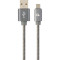 Кабель CABLEXPERT Premium steel USB2.0 AM/Micro-B Gray 2м (CC-USB2S-AMMBM-2M-BG)