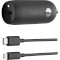 Автомобильное зарядное устройство BELKIN Boost Up USB-C Car Charger USB-C 18W + USB-C Cable w/Lightning (F7U099BT04-BLK)
