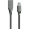 Кабель POWERPLANT USB2.0 AM/Micro-BM Silicone Black 1м (CA911226)