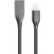 Кабель POWERPLANT USB2.0 AM/Apple Lightning Silicone Black 1м (CA911790)