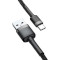 Кабель BASEUS Cafule USB for Type-C 2A 3м Gray/Black (CATKLF-UG1)