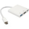 Порт-репликатор VINGA Type-C to HDMI + USB-A + Type-C (VCPATC2HDMIUSBPDWH)